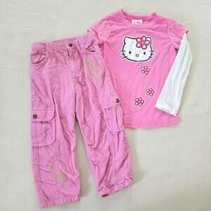 Y2k Hello Kitty + Cargo Pants Bundle 4t